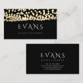 Filmmaker Blogger Gold Light Spark Black White Visitekaartje (Voorkant / Achterkant)