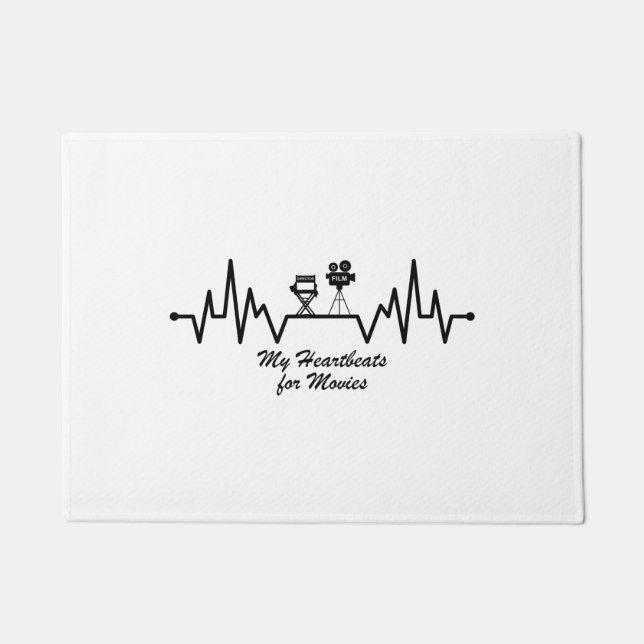 filmmaker cameraman director chair heartbeat deurmat (Voorkant)