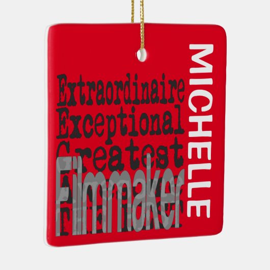 Filmmaker Extraordinaire CUSTOM Keramisch Ornament (Rechts)