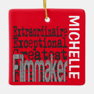 Filmmaker Extraordinaire CUSTOM Keramisch Ornament