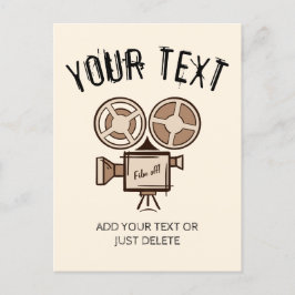 Filmmaker, filmproducent, regisseur, acteur. briefkaart