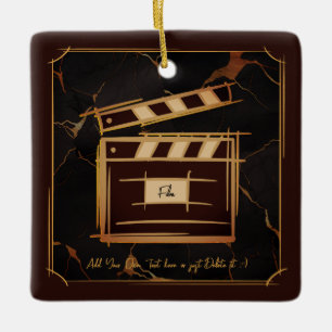 Filmmaker, filmproducent, regisseur, acteur. keramisch ornament