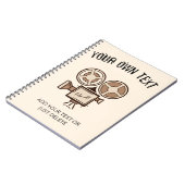 Filmmaker, filmproducent, regisseur, acteur. notitieboek (Linkerzijde)