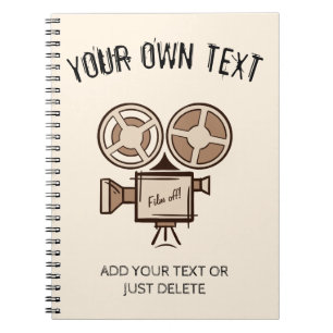 Filmmaker, filmproducent, regisseur, acteur. notitieboek