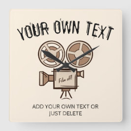 Filmmaker, filmproducent, regisseur, acteur. vierkante klok