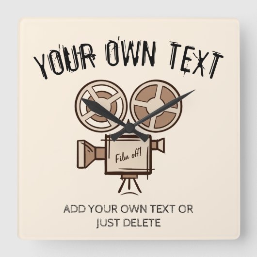 Filmmaker, filmproducent, regisseur, acteur. vierkante klok (Voorkant)