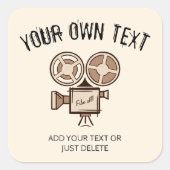 Filmmaker, filmproducent, regisseur, acteur. vierkante sticker (Voorkant)