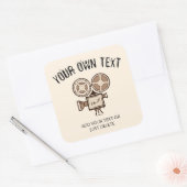 Filmmaker, filmproducent, regisseur, acteur. vierkante sticker (Envelop)