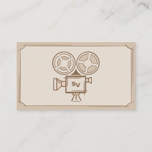 Filmmaker, filmproducent, regisseur, acteur. visitekaartje (Achterkant)