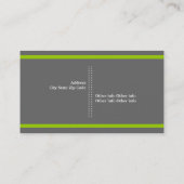 Filmmaker grijs, wit, limoengroen in het oog sprin visitekaartje (Achterkant)