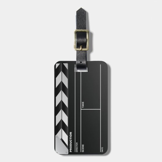 Filmmaker klapbord Hang Label Bagagelabel (Voorkant verticaal)