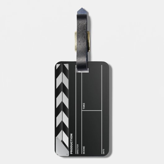 Filmmaker klapbord Hang Label Bagagelabel (Achterkant verticaal)