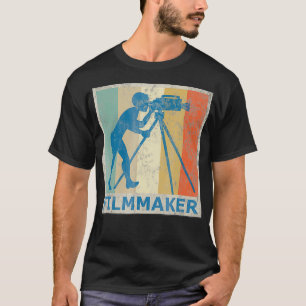 filmmaker met Retrostijl T-shirt