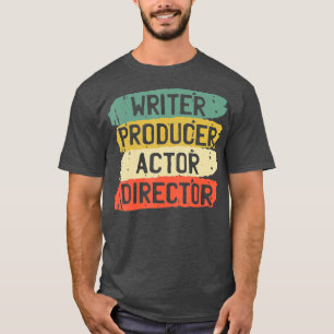 Filmmaker Producer Schrijver Actor en Film Retro T-shirt