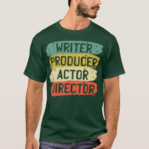 Filmmaker Producer Schrijver Actor en Film Retro T-shirt