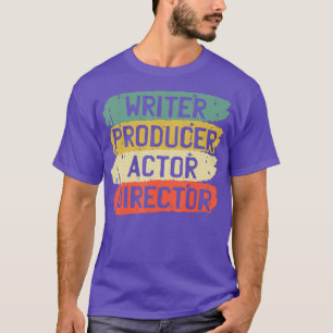 Filmmaker Producer Schrijver Actor en Film Retro T-shirt