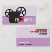 Filmmaker/regisseur/filmmaker visitekaartjes (Voorkant / Achterkant)