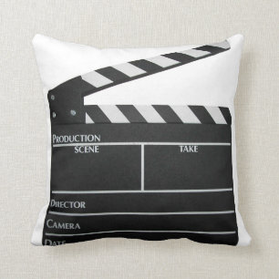 Filmmaker voor filmclapboard Sierkussen