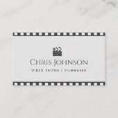 Filmmaker voor video's, pasta's en film met bruine visitekaartje (Voorkant)