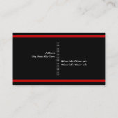 Filmmaker zwart, wit, rood in het oog vallend visitekaartje (Achterkant)