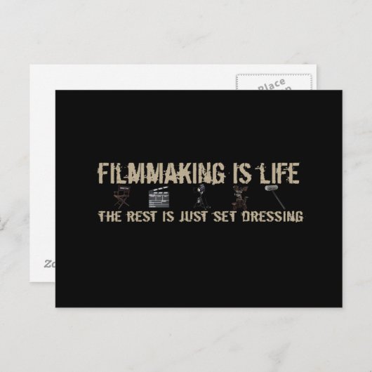 Filmmaking is leven briefkaart (Voorkant / Achterkant)