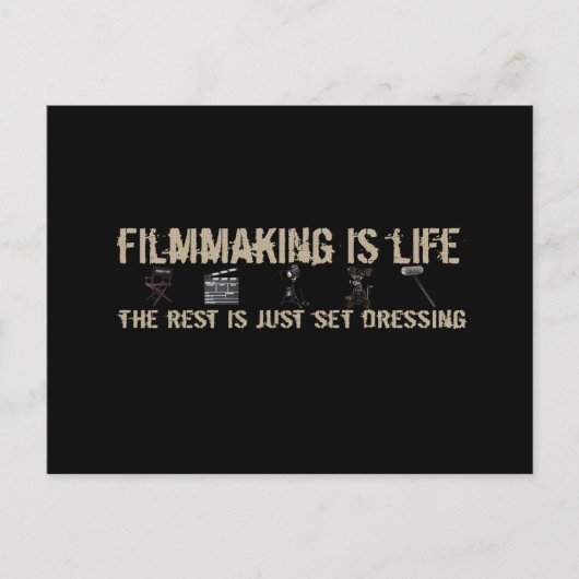 Filmmaking is leven briefkaart (Voorkant)