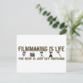 Filmmaking is leven briefkaart (Staand voorkant)