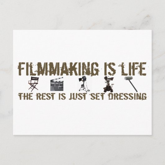 Filmmaking is leven briefkaart (Voorkant)
