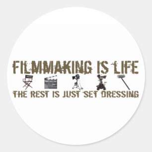 Filmmaking is leven ronde sticker