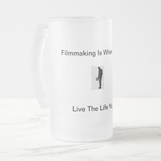Filmmaking is mijn hart matglas bierpul (Voorkant links)