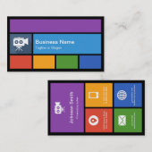 FilmmakingStudio - Kleurrijke Tegels creatief Visitekaartje (Voorkant / Achterkant)