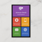 FilmmakingStudio - Kleurrijke Tegels creatief Visitekaartje (Achterkant)