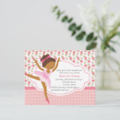 Filmmeisje Floral Pink Ballerina Birthday Kaart (Staand voorkant)