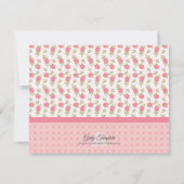 Filmmeisje Floral Pink Ballerina Birthday Kaart (Achterkant)