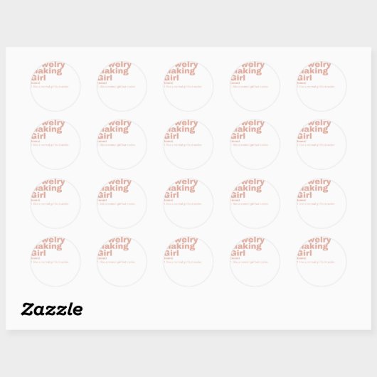 Filmmeisje - Juwelen maken Ronde Sticker (Vel)