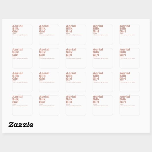 Filmmeisje - zijderoute vierkante sticker (Vel)