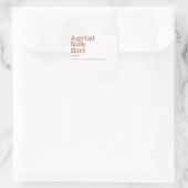 Filmmeisje - zijderoute vierkante sticker (Tas)