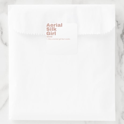 Filmmeisje - zijderoute vierkante sticker (Tas)