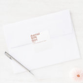 Filmmeisje - zijderoute vierkante sticker (Envelop)