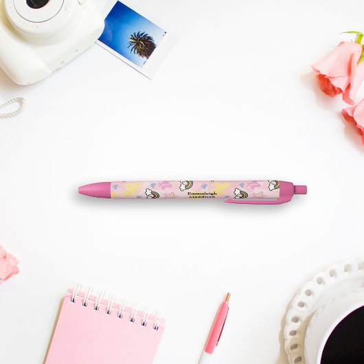 Filmmonogram voor radiogolven en regenbogen zwarte inkt pen