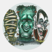 Filmmonsters Ronde Sticker (Voorkant)