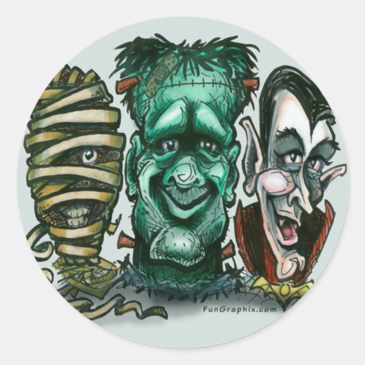 Filmmonsters Ronde Sticker (Voorkant)