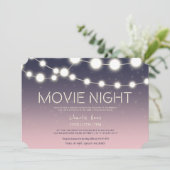 Filmnacht 13de verjaardag van tekenlaarsen kaart (Staand voorkant)