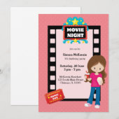 Filmnacht * achtergrondkleur kiezen kaart (Voorkant / Achterkant)