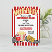 Filmnacht Birthday Party Kaart (Staand voorkant)