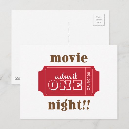 Filmnacht! Briefkaart (Voorkant / Achterkant)