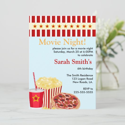 Filmnacht Kaart (Staand voorkant)