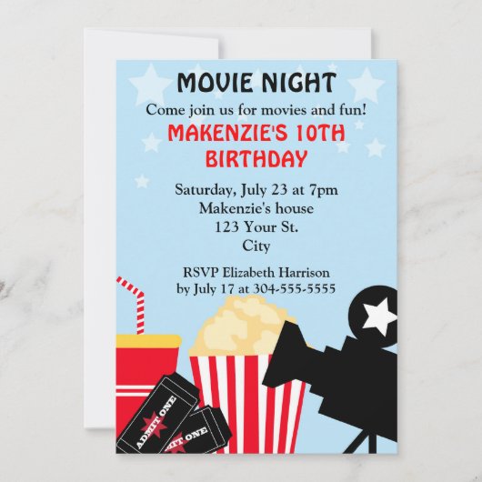 Filmnacht Kaart (Voorkant)