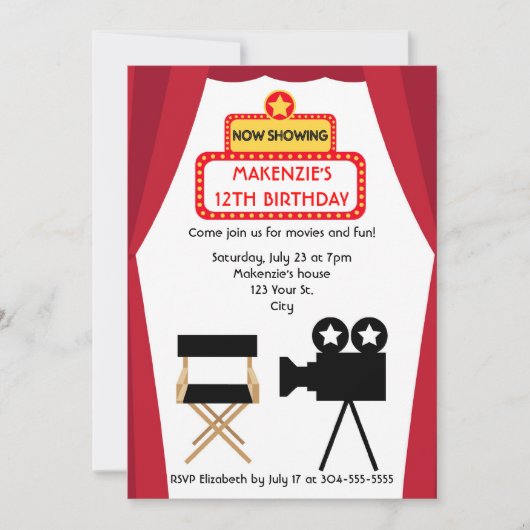 Filmnacht Kaart (Voorkant)