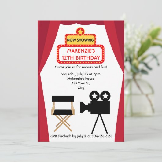 Filmnacht Kaart (Staand voorkant)